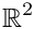 \[ \mathbb{R}^2 \]