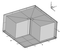 Coarse mesh of a 3D L-shaped domain